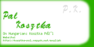 pal kosztka business card